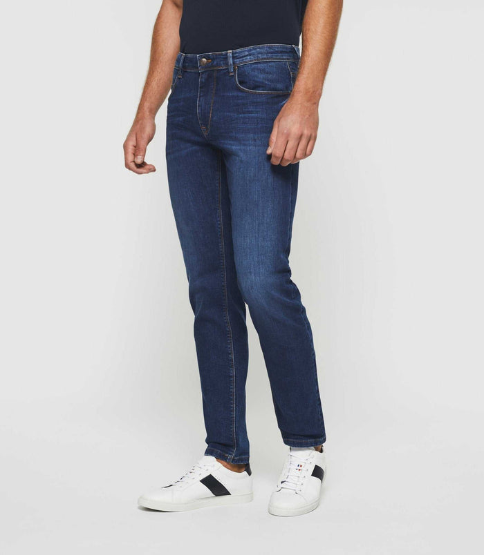 Izac Jean Straight Hydroless Bleu Moyen "Techno"