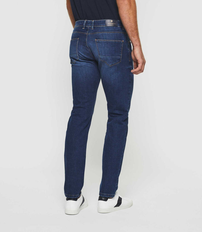 Izac Jean Straight Hydroless Bleu Moyen "Techno"