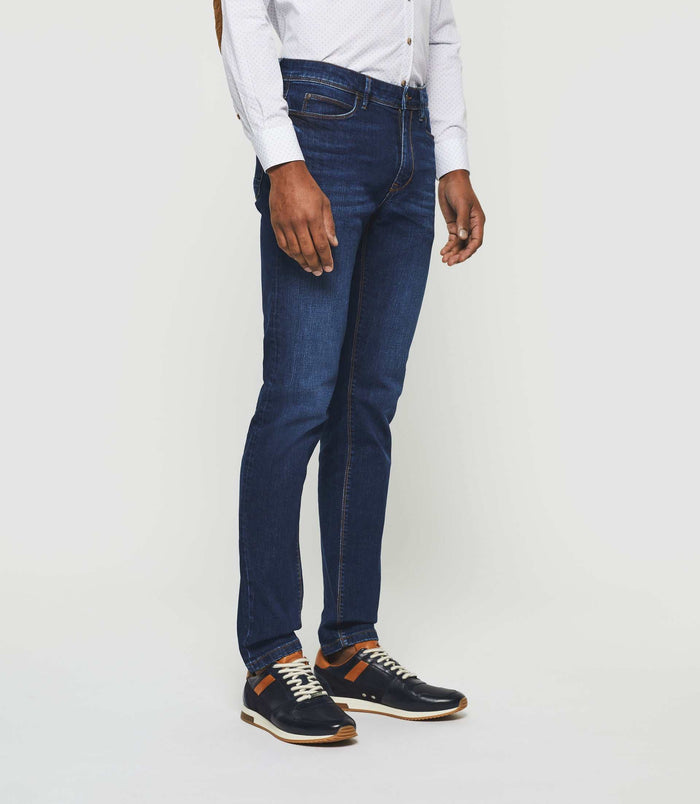 Izac Jean Super Slim Hydroless Bleu Moyen "Teo"