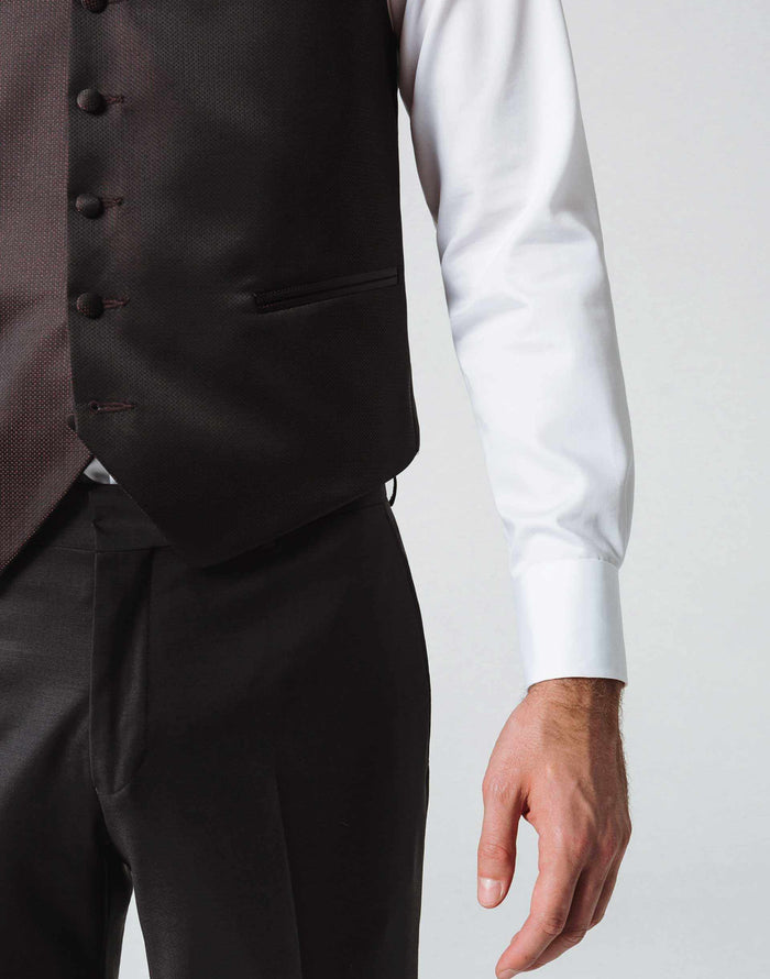 Izac Kit 3 Pièces Bordeaux Gilet Lavallière