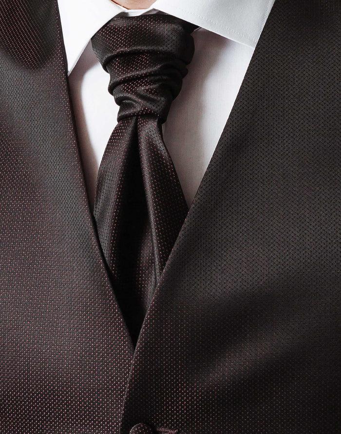 izac Kit 3 Pièces bordeaux gilet lavallière