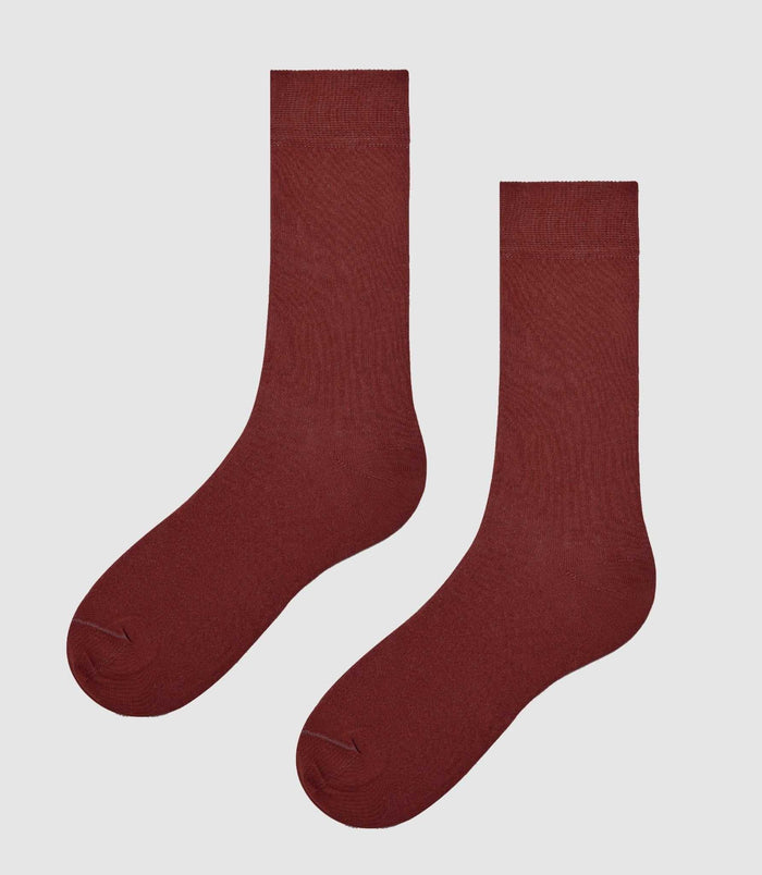 izac Lot de 2 chaussettes bordeaux ROCK