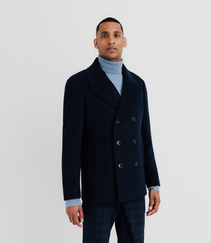 Izac Manteau Caban 6 Boutons Marine