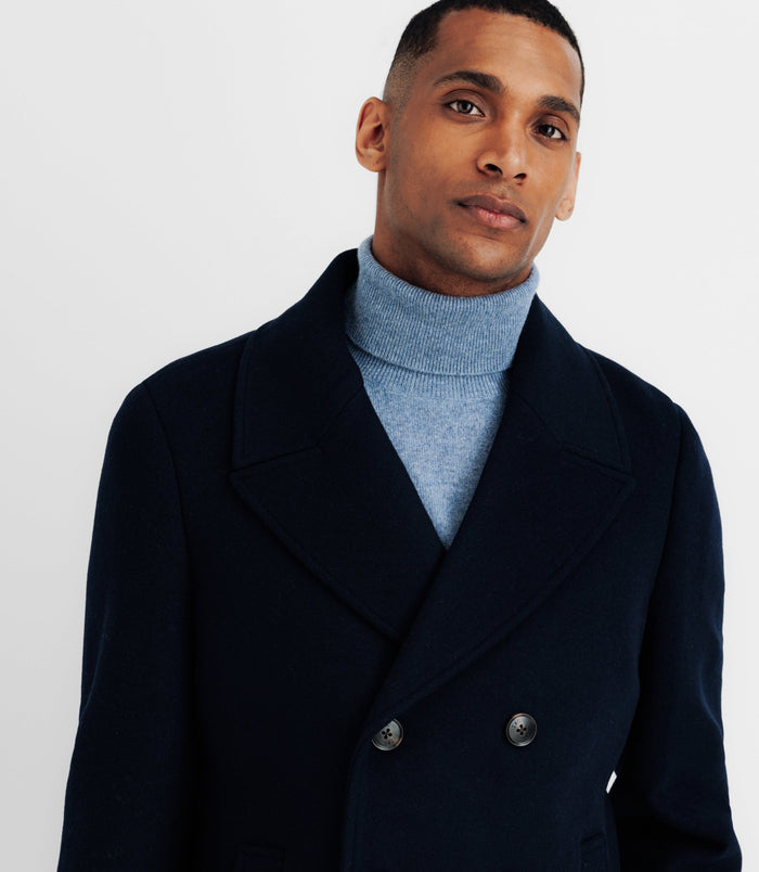 Izac Manteau Caban 6 Boutons Marine