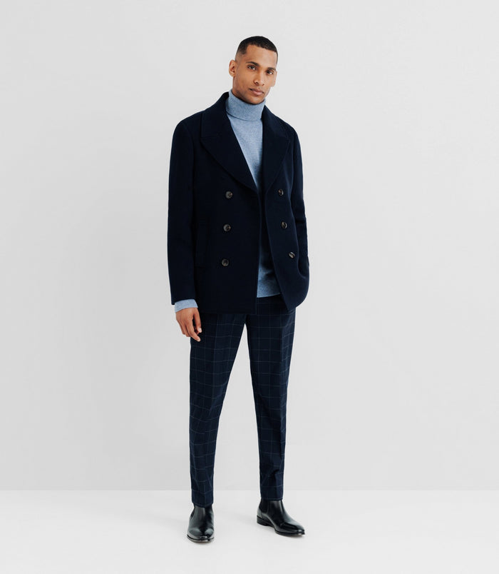 izac Manteau caban 6 boutons marine