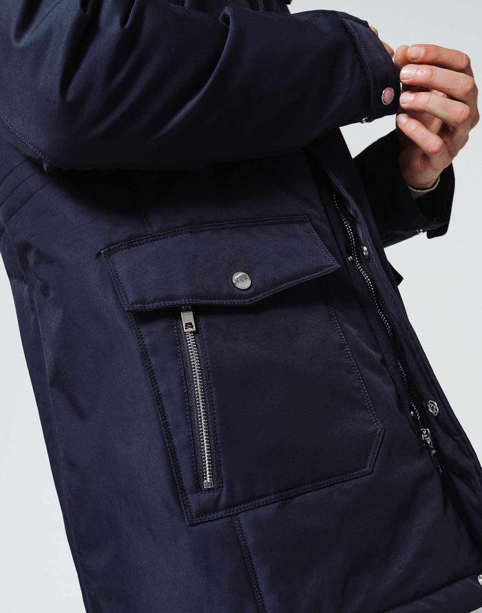Izac Manteau Capuche Marine