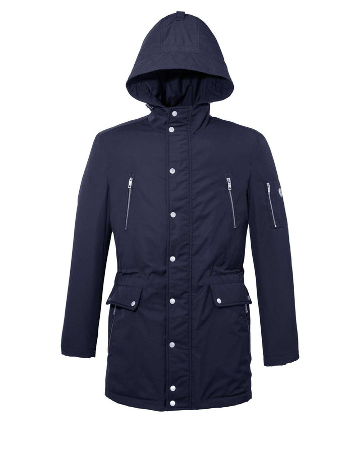 izac Manteau capuche marine