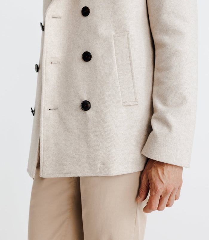Izac Manteau Croisé Beige