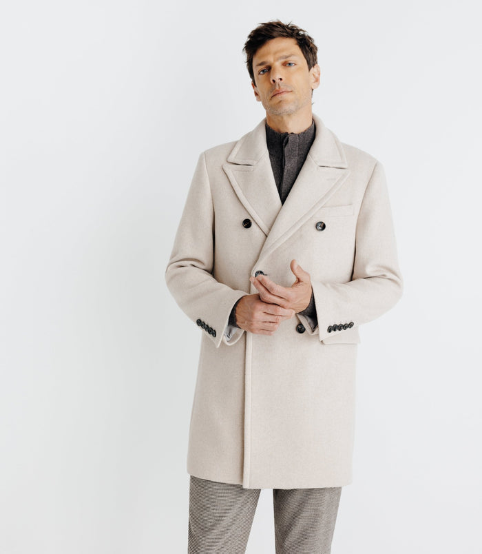 Izac Manteau Croisé Beige