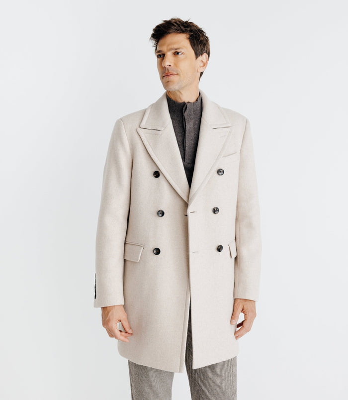 Izac Manteau Croisé Beige