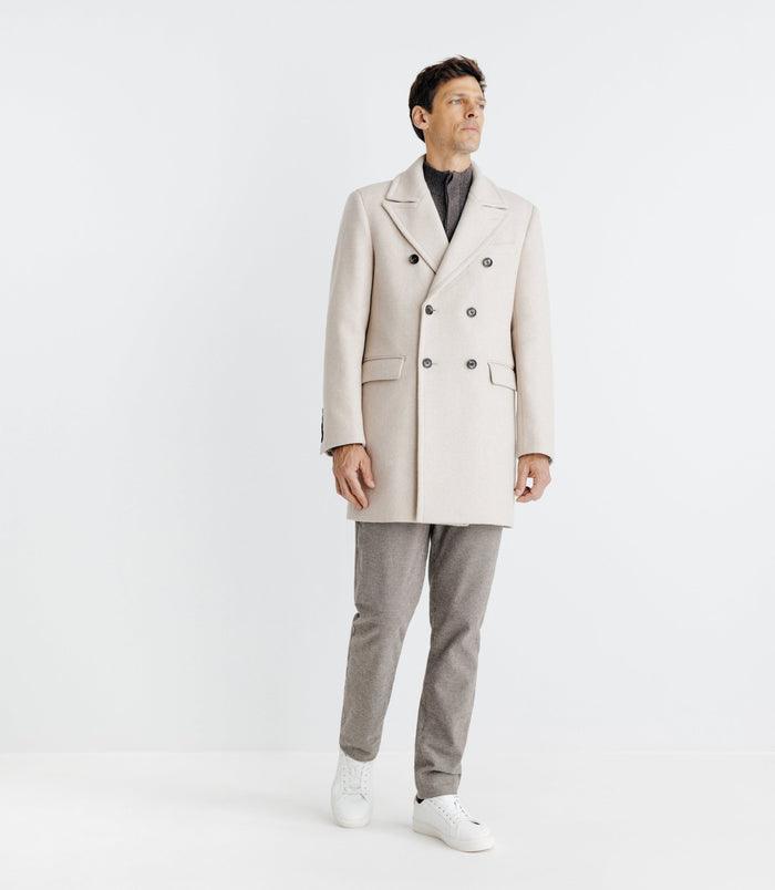 izac Manteau croisé beige