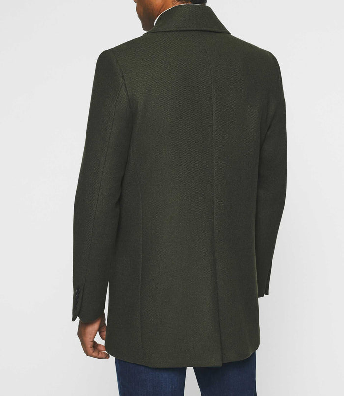 Izac Manteau Croisé Col Fourrure Kaki IGNACIO