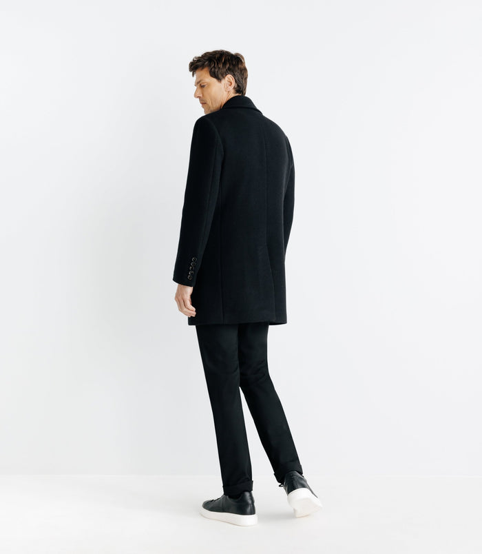 Izac Manteau Croisé Noir
