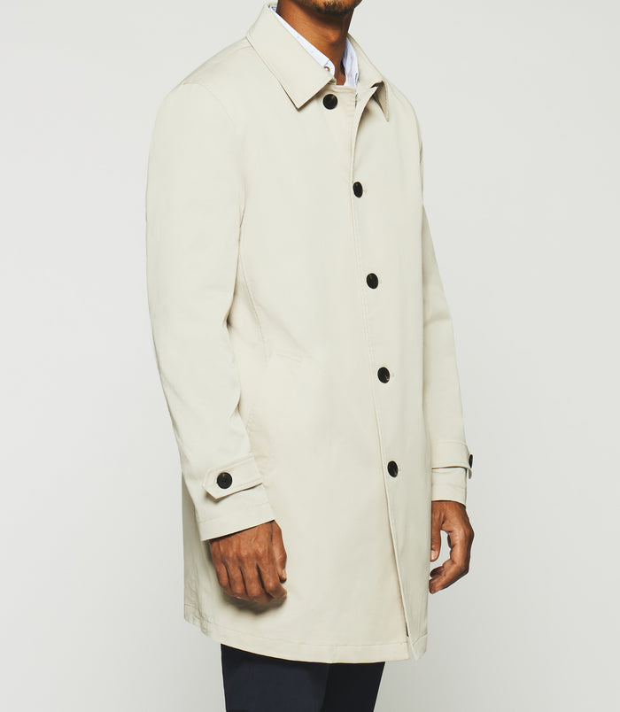 izac Manteau droit beige mastic HENRI