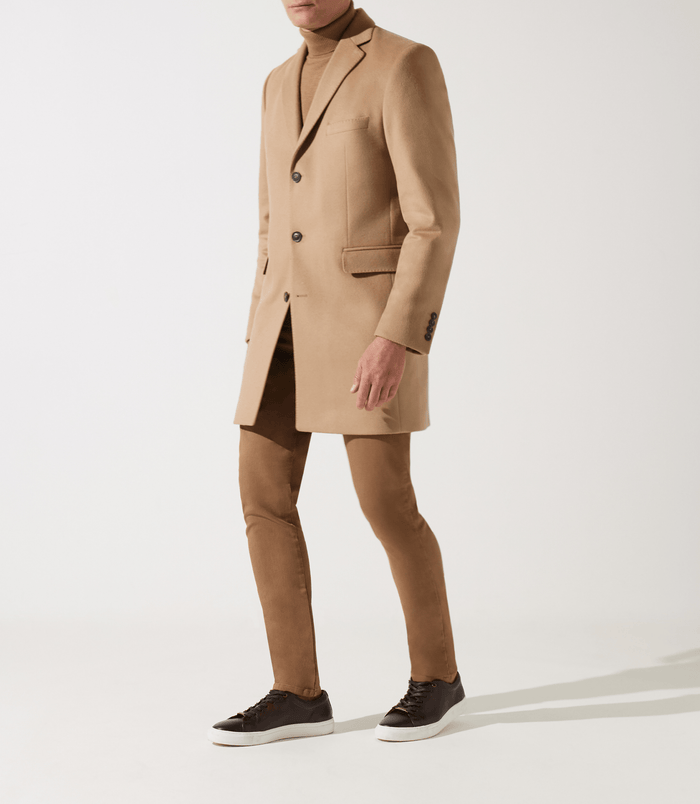 Izac Manteau En Laine Cachemire Camel INDALECIO