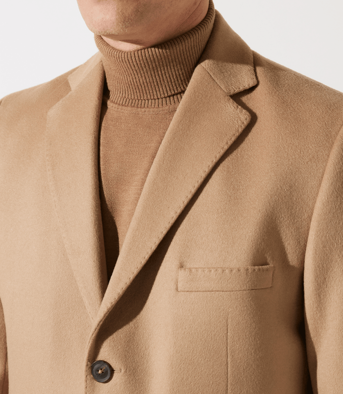 Izac Manteau En Laine Cachemire Camel INDALECIO