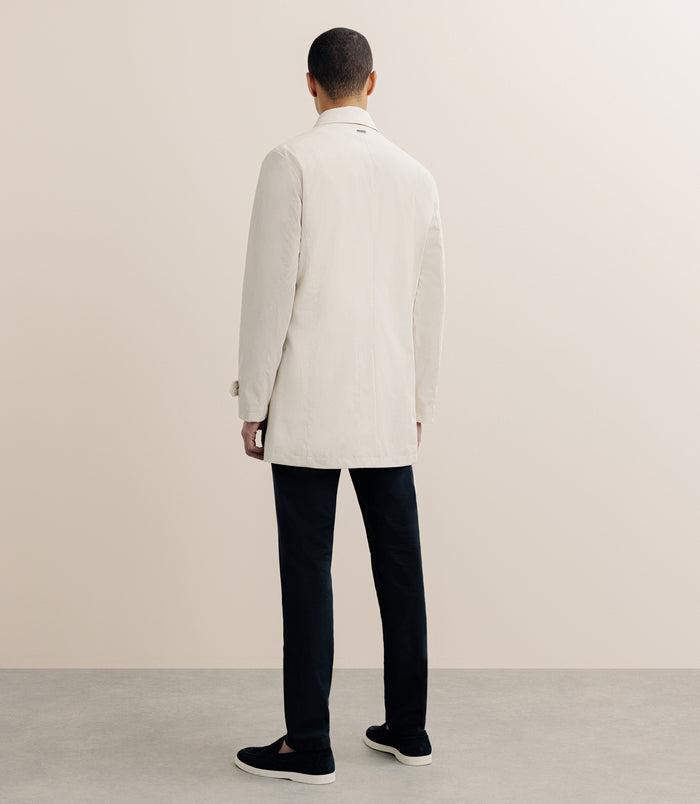 Izac Manteau Imperméable Court Beige