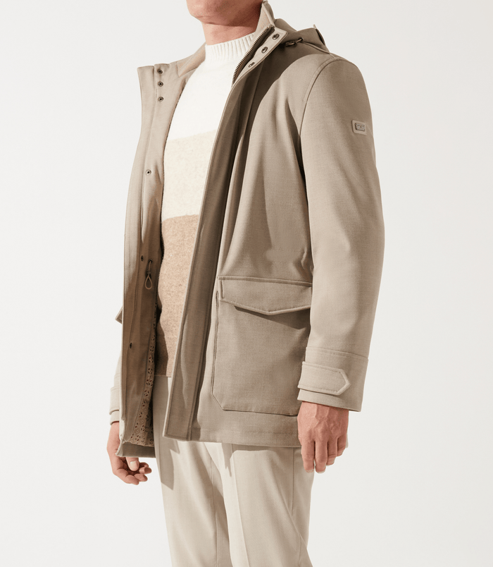 izac Manteau leger technique beige INDIANA