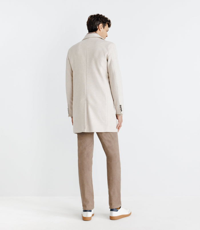 Izac Manteau Ville Parementure Beige