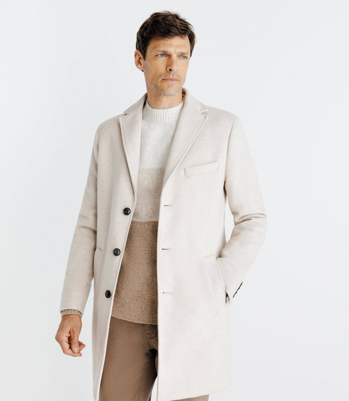 Izac Manteau Ville Parementure Beige