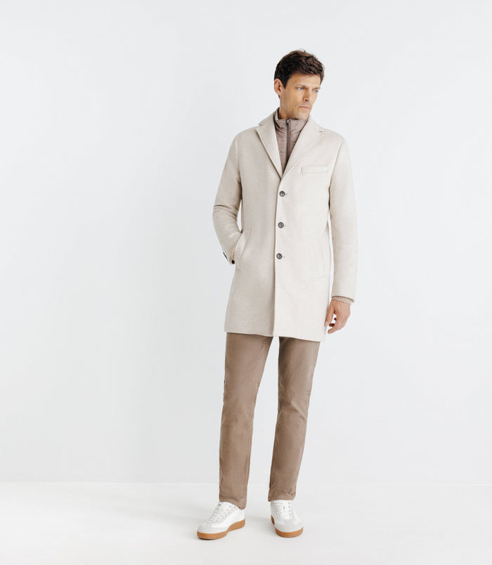izac Manteau ville parementure beige