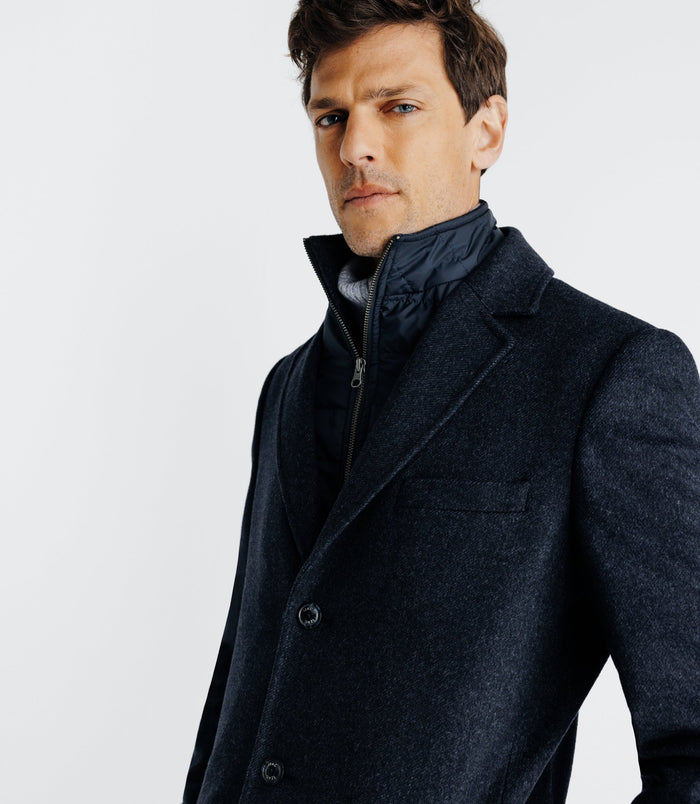 Izac Manteau Ville Parementure Bleu