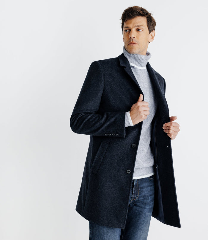 Izac Manteau Ville Parementure Bleu