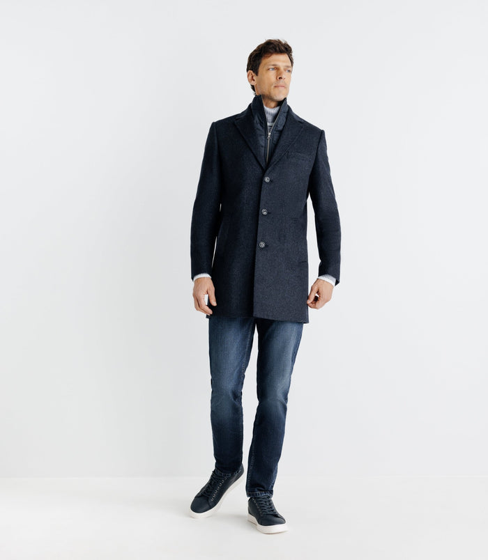 izac Manteau ville parementure bleu