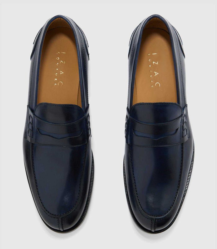 Izac Mocassin Couture Marine "Erasmus"
