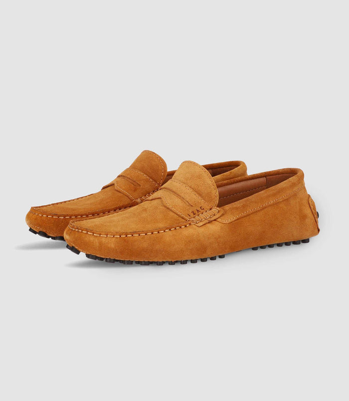 Izac Mocassin En Croute Velours CAMEL
