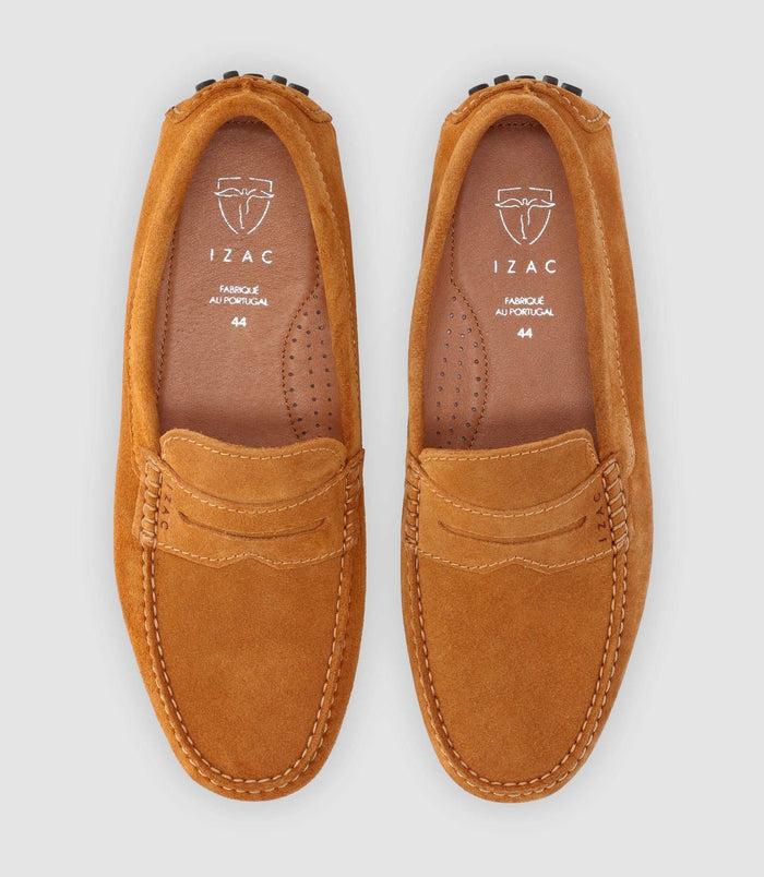 Izac Mocassin En Croute Velours CAMEL