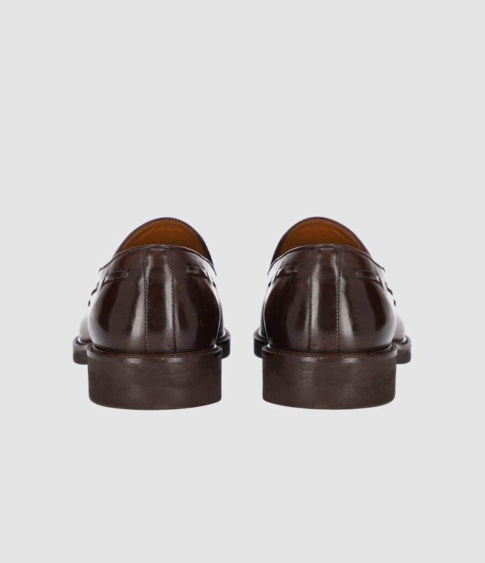 Izac Mocassin En Cuir à Pampilles Marron OXFORD
