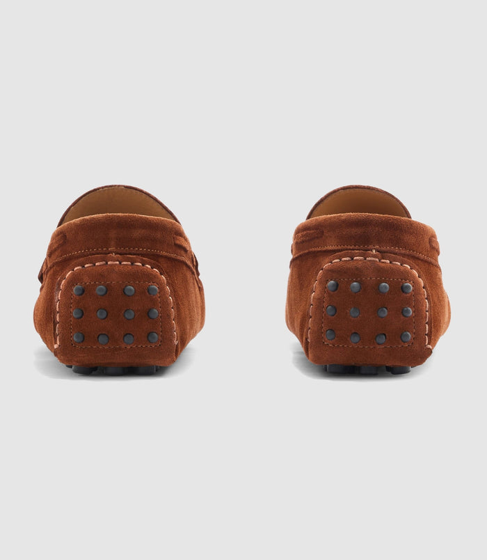 Izac Mocassin En Cuir Velours Camel "Eros"