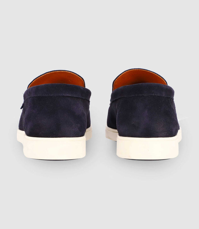 Izac Mocassins En Daim Marine