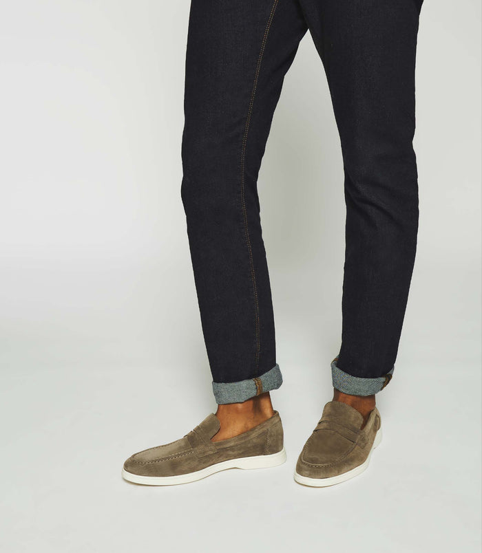 izac Mocassins en daim taupe