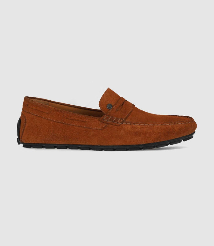 Izac Mocassins En Velours Camel