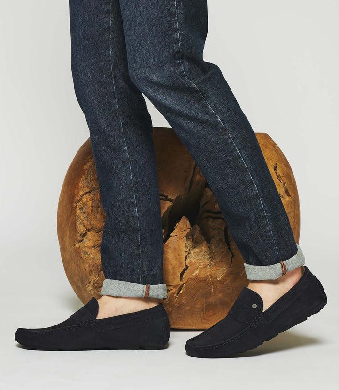 izac Mocassins en velours marine