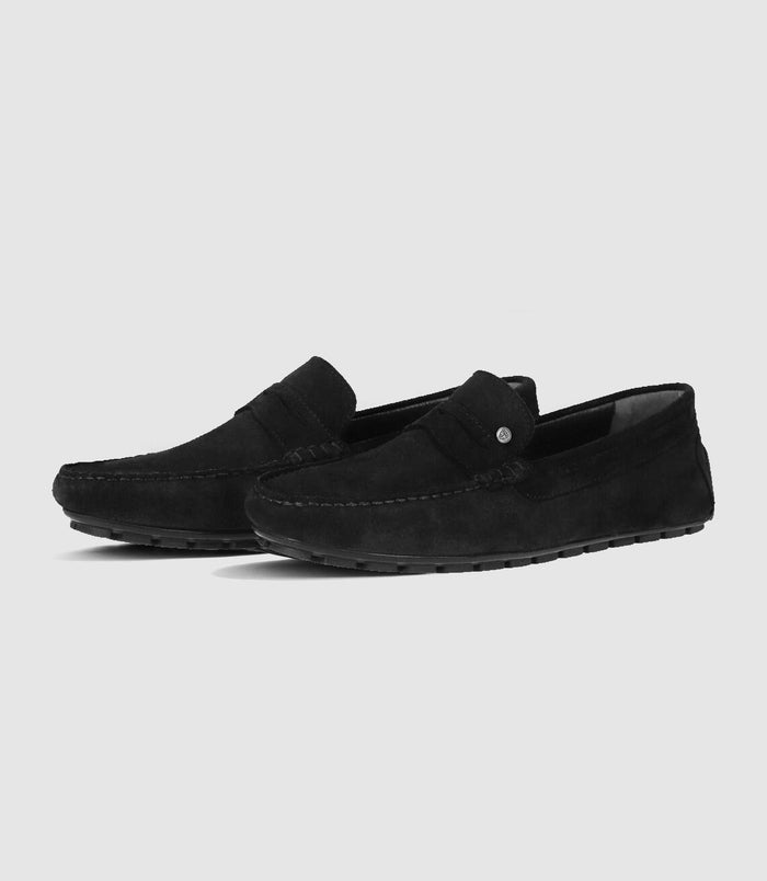 Izac Mocassins En Velours Noir