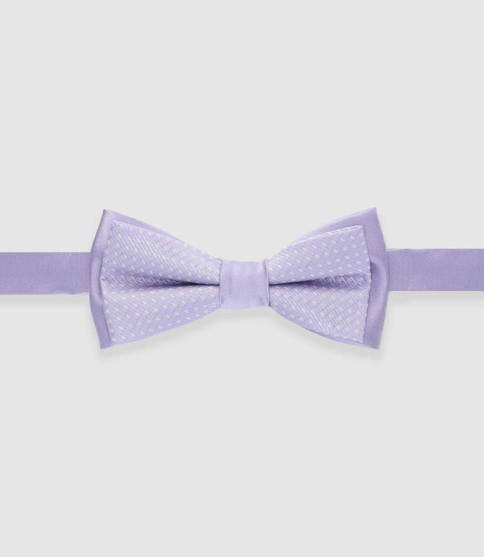 izac Nœud papillon double en soie parme