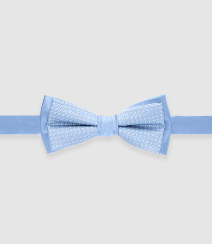 izac Nœud papillon en soie bleu ciel NPUNIQUE