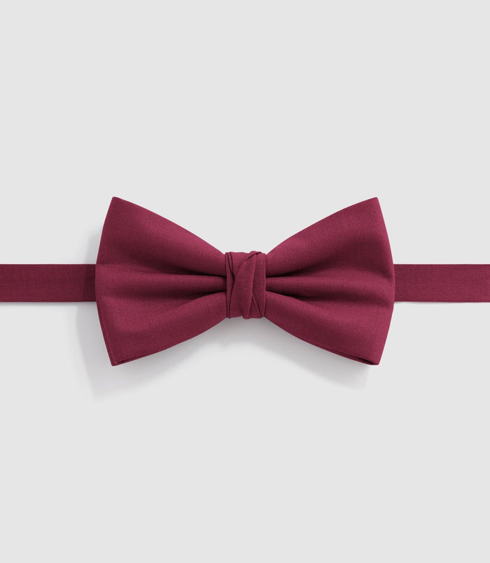 izac Nœud papillon en soie fuchsia