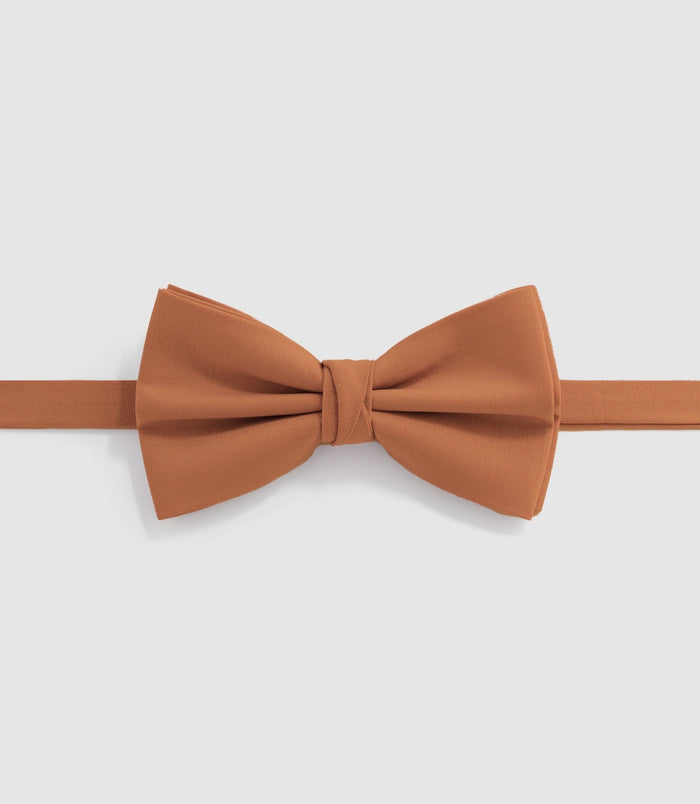 izac Nœud papillon en soie orange NPDUNDRA