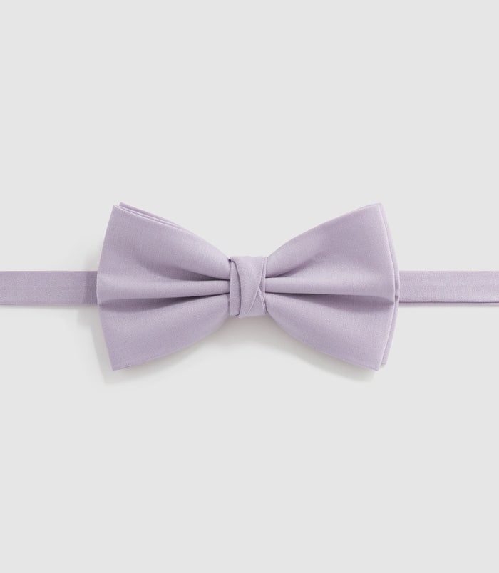 izac Nœud papillon en soie parme clair