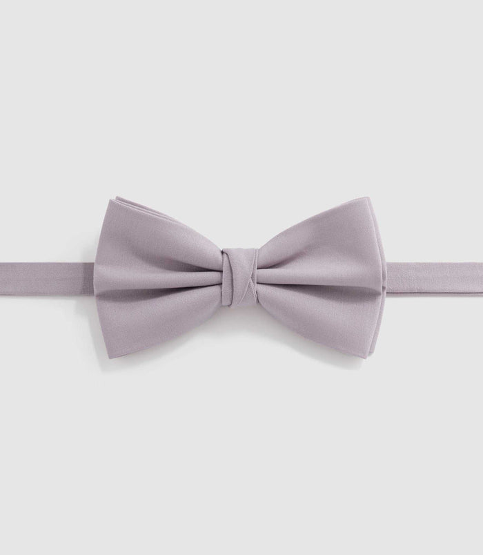 izac Nœud papillon en soie parme foncé