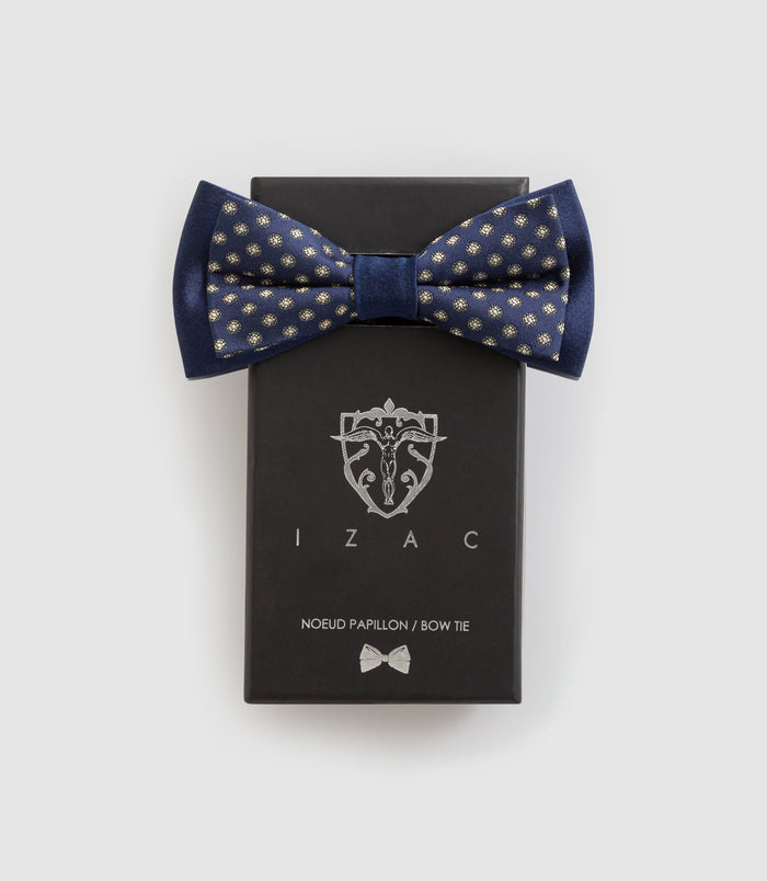 Izac Noeud Papillon Jaune-marine "Inpduociara"