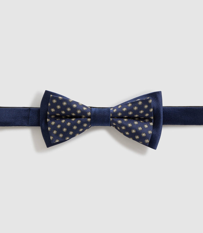 Izac Noeud Papillon Jaune-marine "Inpduociara"