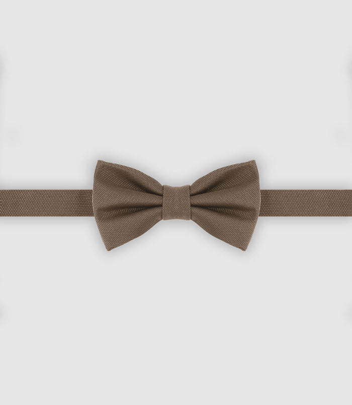 izac Nœud papillon uni marron clair