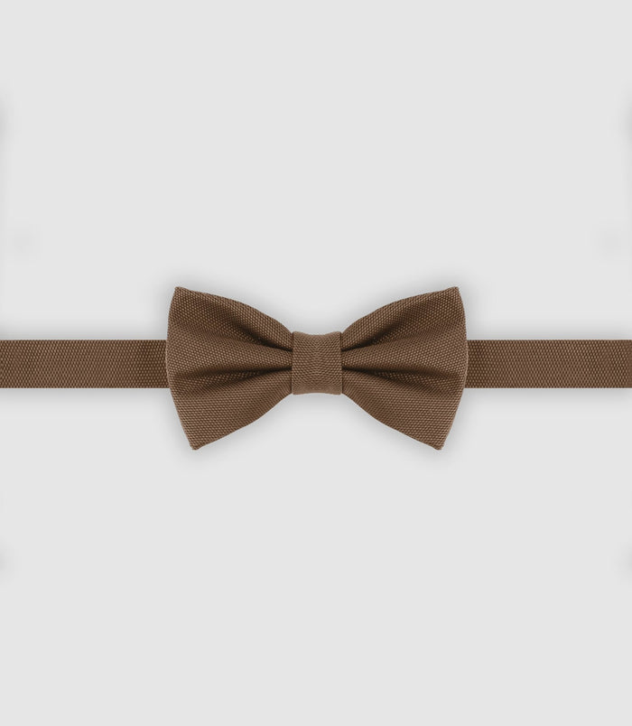 izac Nœud papillon uni marron