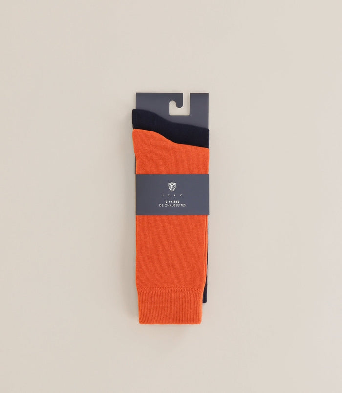 izac Pack de 2 chaussettes orange