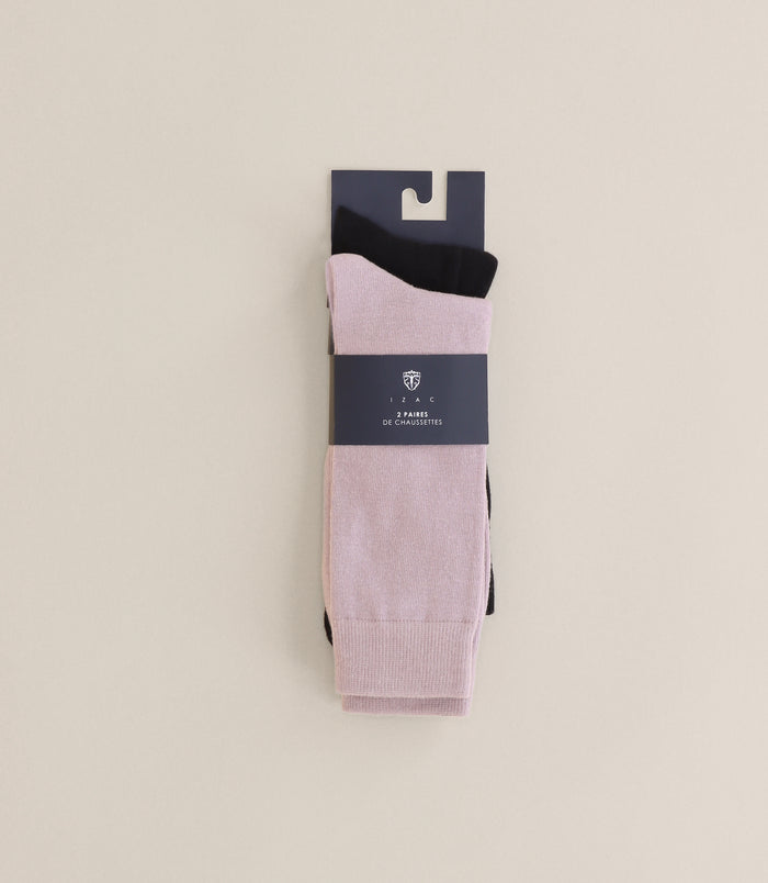 izac Pack de 2 chaussettes rose